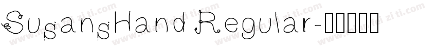 SusansHand Regular字体转换